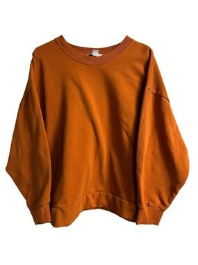 Athleta Burnt Orange Oversized Crewneck Sweatshirt 1X
